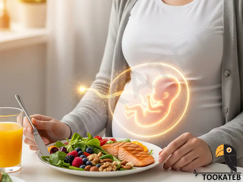 تغذیه ماه اول بارداری برای زیبایی جنین